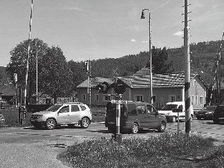 Železniční přejezd v Sušici